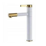 Mitigeur lavabo en laiton silla - robinet conomique en eau - blanc - br1830