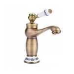 Mitigeur lavabo en laiton silla - robinet économique en eau - retro doré - br1908 Mitigeur lavabo en laiton silla - robinet économique en eau - retro doré - br1908