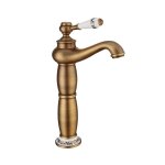 Mitigeur lavabo en laiton silla - robinet économique en eau - retro doré - br1910 Mitigeur lavabo en laiton silla - robinet économique en eau - retro doré - br1910