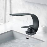 Mitigeur lavabo salle de bain noir robinet eau chaud froid mate bassin robinetterie robinet vasque noir ...