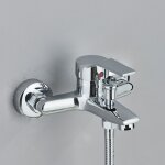 Mitigeur monocommande bain douche robinet � montage mural chrom� mitigeur de baignoire