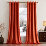 Miulee rideaux velours orange beaux rideau en velours super doux décoration intérieure salon rideau velour ... Miulee rideaux velours orange beaux rideau en velours super doux décoration intérieure salon rideau velour ...