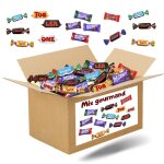 Mix gourmand assortiment de 750g de mini - chocolats mars snickers bounty twix milka daim toblerone