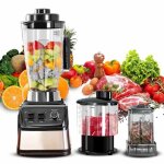 Mixeur 9500 w - uverbon - robot culinaire 3 en 1 - extracteur de jus hachoir broyeur