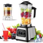 Blender professionnel 6000w ? mixeur haute puissance 9 vitesses avec 2 bols (2l + 05l) 4 lames inox pour ... Blender professionnel 6000w ? mixeur haute puissance 9 vitesses avec 2 bols (2l + 05l) 4 lames inox pour ...