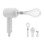 Mixeur �lectrique sans fil 3 vitesses 20 w avec batteur � ?ufs blanc