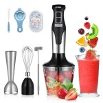 Mixeur plongeant 1000w 5 en 1 mélangeur à main multifonction 2 vitesse réglable pour salades soupes et ... Mixeur plongeant 1000w 5 en 1 mélangeur à main multifonction 2 vitesse réglable pour salades soupes et ...