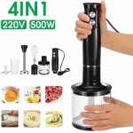 Mixeur plongeant 4 en 1 - mixeur plongeant 500w contrle de vitesse double sans bpa hachoir fouet mixeur ...