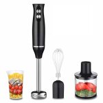 Mixeur plongeant mixeur plongeant 4 en 1 500w contrle de vitesse double sans bpa hachoir fouet mixeur ...
