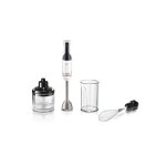 Mixeur plongeant - bosch - msm4w221 - 600 w - 4 lames aiguises - bol mlangeur - mini hachoir - fouet ...