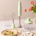 Mixeur plongeant - create - fullmix retro - 1000w - 6 vitesses - lames inox et titane