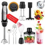 Mixeur plongeant multifonction 9 - en - 1 1100w - batteur �lectrique - 21 vitesses + mode turbo - mixeur ...