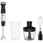 Mixeur plongeant - tefal - hb673830 - 1000w - 20 vitesses - noir / acier inoxydable bross�