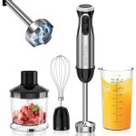 Mixeur plongeant4 - en - 1 mixeur plongeur multifonction 1000w20 vitesse rglableavec fouethachoir de ...