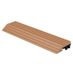 Ml - design bordure de finition wpc droite marron clair pour dalles de sol clipsable 30x2x75cm aspect ...