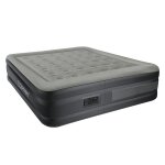Ml - design matelas gonflable 2 personnes 203x157x47cm certifi tv pompe  air lectrique 230v gris ...