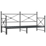Lit de jour - vidaxl - canapé avec lit gigogne - noir - acier - 90x190 cm Lit de jour - vidaxl - canapé avec lit gigogne - noir - acier - 90x190 cm