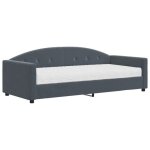 Mmcz lit de jour / canap� journ�e - contemporain - avec matelas gris fonc� 90x190 cm velours@2390139@ ...