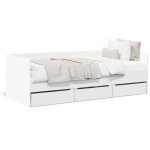 Mmcz lit de jour / canapé journée - contemporain - avec tiroirs blanc 90x190 cm@3844502@ Mmcz lit de jour / canapé journée - contemporain - avec tiroirs blanc 90x190 cm@3844502@