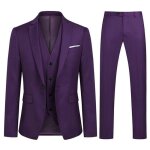 Mobigarlan costume homme 3 pices slim fit formel smoking de mariage affaires soire xh634 violet