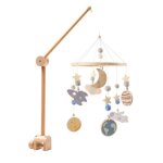 Mobile lit bb - brakorers - lunes et nuages au crochet dcorations suspenduescadeau pour bb
