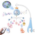 Mobile musicale bebe - brakorers - avec veilleuse et projecteur 150 berceuses hochets rotatifsmanchot ...