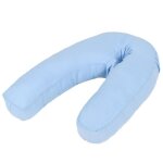 Solde - mobilier coussin de grossesse en forme de j 54x(36 - 43) cm bleu deco ja8063592