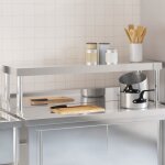 Solde - mobilier �tag�re de table de travail 110x30x35 cm inox deco ja6897083