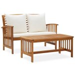 Meilleures mobilier dext�rieur / salon de jardin 2 pcs - avec coussins - bois dacacia solide - hz786480 ...