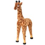 Solde - mobilier jouet en peluche girafe marron et jaune xxl deco ja9897474