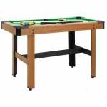 Solde - mobilier table de billard 4 pieds 122x61x76 cm marron deco ja4207793