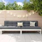 Mobilier de terrasse - bonnie - canap�s centraux de jardin - 2pcs blanc 120x80 cm bois pin massif - 120 ...