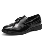 Mocassin business homme en similicuir casual - noir