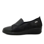 Mocassin femme - cinzia soft - noir ? talon compens�