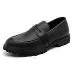Mocassin homme casual en pu antid�rapage �l�gant - insfity - noir
