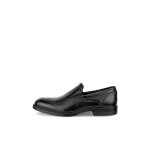 Mocassins homme en cuir ecco lisbon - noir confort respirant et semelle pu