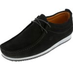 Mocassin homme de ville en cuir daim noir
