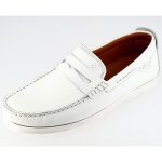 Mocassin homme de ville en véritable cuir blanc Mocassin homme de ville en véritable cuir blanc