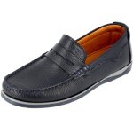 Mocassin homme de ville en véritable cuir bleu Mocassin homme de ville en véritable cuir bleu