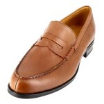 Mocassin homme de ville en v�ritable cuir cognac mc150 39