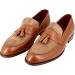 Mocassin homme de ville en vritable cuir cognac mcd804n 41