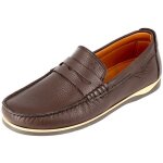 Mocassin homme ville en véritable cuir marron 40 Mocassin homme ville en véritable cuir marron 40