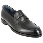 Mocassin homme de ville en v�ritable cuir noir mn803s 39