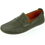 Mocassin homme de ville en vritable cuir vert