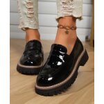 Mocassins  plateforme pour femme - ecelen - vernis brillant - antidrapants et rsistants  lusure - ...