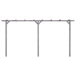 &mode arche  roses - pergola de jardin gris 400x40x205 cm bois de pin imprgn sale935195