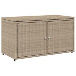 &mode armoire de rangement jardin / coffre � coussin ext�rieur - beige 110x55x605 cm r�sine tress�e sale288754 ...