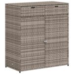 &mode armoire de rangement de jardin / coffre  coussin extrieur - gris 105x55x113cm rsine tresse ...