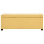 &mode banquette coffre couloir / banc avec compartiment de rangement 116 cm jaune polyester sale652181 ...