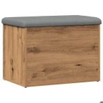 &mode banquette coffre couloir / banc de rangement chne artisanal 62x42x45 cm - bois dingnierie sale710460 ...